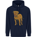 French Mastiff Dogue Bordeaux Dog Mens 80% Cotton Hoodie Navy Blue