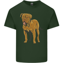 French Mastiff Dogue Bordeaux Dog Mens Cotton T-Shirt Tee Top Forest Green