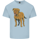 French Mastiff Dogue Bordeaux Dog Mens Cotton T-Shirt Tee Top Light Blue