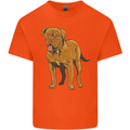French Mastiff Dogue Bordeaux Dog Mens Cotton T-Shirt Tee Top Orange