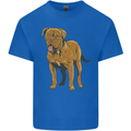 French Mastiff Dogue Bordeaux Dog Mens Cotton T-Shirt Tee Top Royal Blue