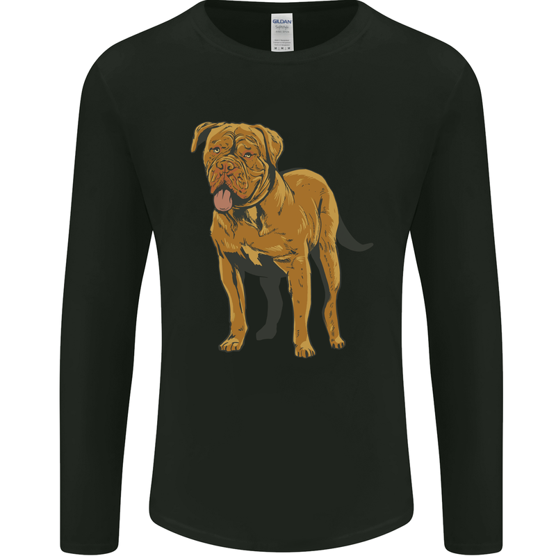 French Mastiff Dogue Bordeaux Dog Mens Long Sleeve T-Shirt Black