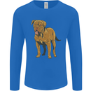 French Mastiff Dogue Bordeaux Dog Mens Long Sleeve T-Shirt Royal Blue