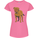 French Mastiff Dogue Bordeaux Dog Womens Petite Cut T-Shirt Azalea