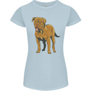 French Mastiff Dogue Bordeaux Dog Womens Petite Cut T-Shirt Light Blue