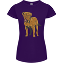 French Mastiff Dogue Bordeaux Dog Womens Petite Cut T-Shirt Purple