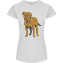 French Mastiff Dogue Bordeaux Dog Womens Petite Cut T-Shirt White