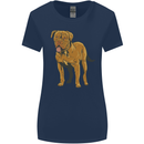 French Mastiff Dogue Bordeaux Dog Womens Wider Cut T-Shirt Navy Blue