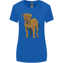 French Mastiff Dogue Bordeaux Dog Womens Wider Cut T-Shirt Royal Blue