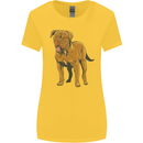 French Mastiff Dogue Bordeaux Dog Womens Wider Cut T-Shirt Yellow