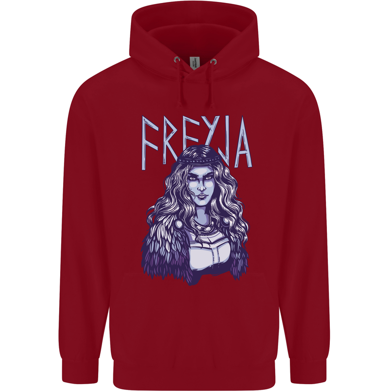 Freyja Norse Goddess Viking Valhalla Childrens Kids Hoodie Red