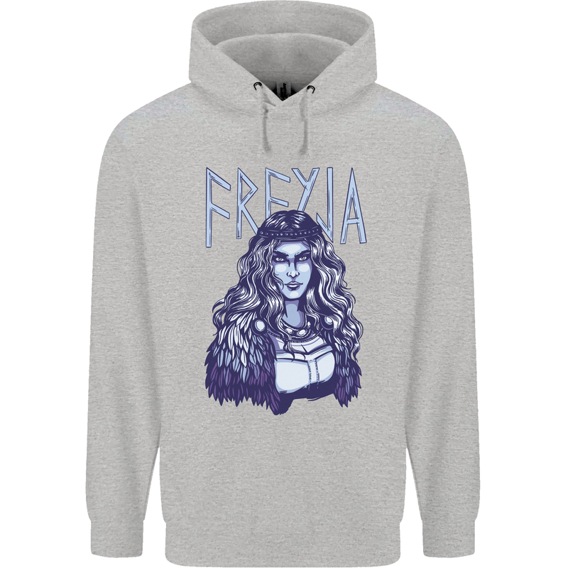 Freyja Norse Goddess Viking Valhalla Childrens Kids Hoodie Sports Grey