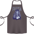 Freyja Norse Goddess Viking Valhalla Cotton Apron 100% Organic Dark Grey