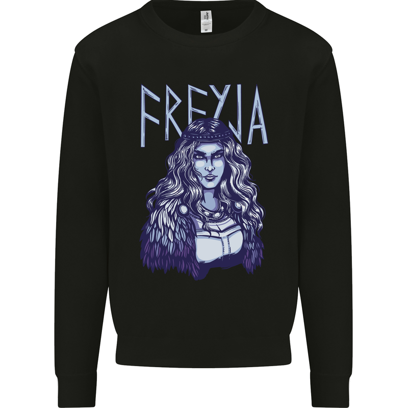 Freyja Norse Goddess Viking Valhalla Kids Sweatshirt Jumper Black