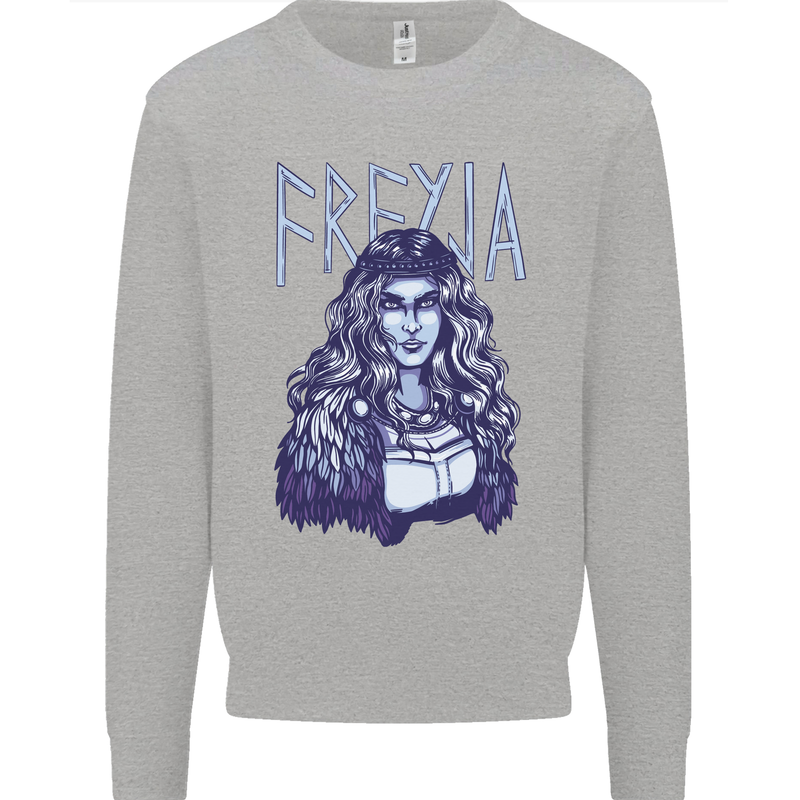 Freyja Norse Goddess Viking Valhalla Kids Sweatshirt Jumper Sports Grey