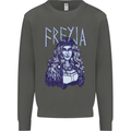 Freyja Norse Goddess Viking Valhalla Kids Sweatshirt Jumper Storm Grey