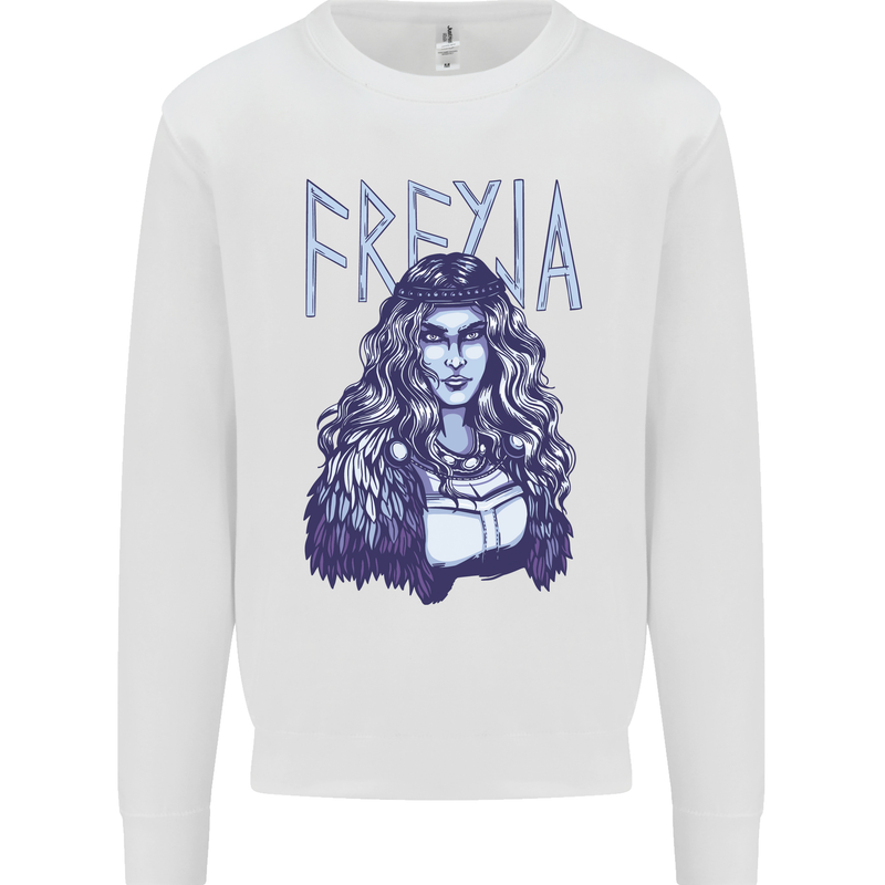 Freyja Norse Goddess Viking Valhalla Kids Sweatshirt Jumper White