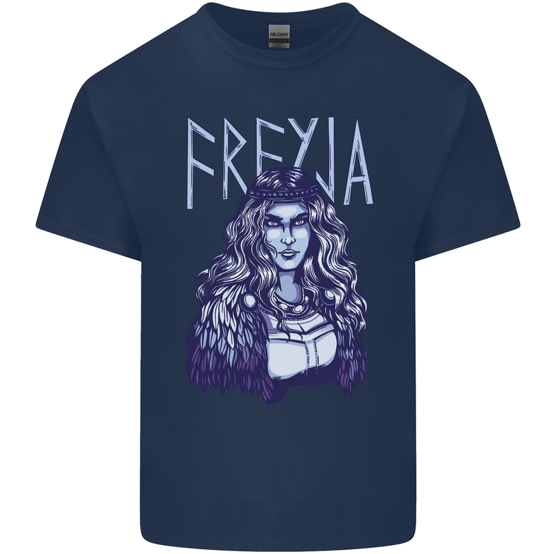 Freyja Norse Goddess Viking Valhalla Kids T-Shirt Childrens Navy Blue