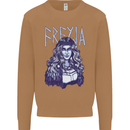 Freyja Norse Goddess Viking Valhalla Mens Sweatshirt Jumper Caramel Latte
