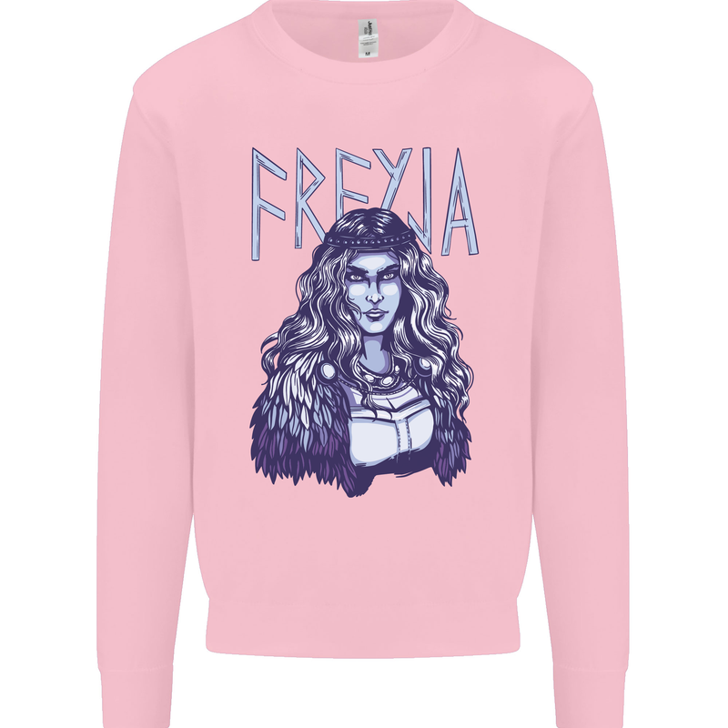Freyja Norse Goddess Viking Valhalla Mens Sweatshirt Jumper Light Pink