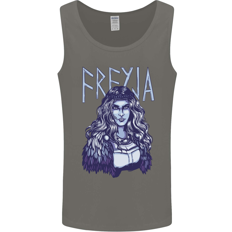 Freyja Norse Goddess Viking Valhalla Mens Vest Tank Top Charcoal