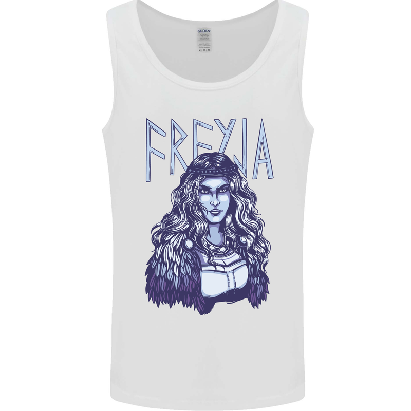Freyja Norse Goddess Viking Valhalla Mens Vest Tank Top White