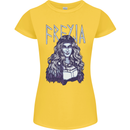 Freyja Norse Goddess Viking Valhalla Womens Petite Cut T-Shirt Yellow