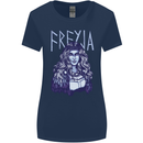 Freyja Norse Goddess Viking Valhalla Womens Wider Cut T-Shirt Navy Blue