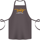 Friday My Second Favorite F Word Cotton Apron 100% Organic Dark Grey