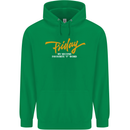 Friday My Second Favorite F Word Mens 80% Cotton Hoodie Irish Green