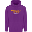Friday My Second Favorite F Word Mens 80% Cotton Hoodie Purple