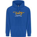 Friday My Second Favorite F Word Mens 80% Cotton Hoodie Royal Blue