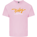 Friday My Second Favorite F Word Mens Cotton T-Shirt Tee Top Light Pink