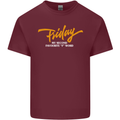 Friday My Second Favorite F Word Mens Cotton T-Shirt Tee Top Maroon
