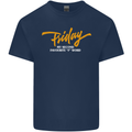 Friday My Second Favorite F Word Mens Cotton T-Shirt Tee Top Navy Blue