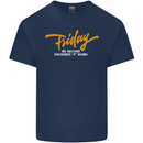 Friday My Second Favorite F Word Mens Cotton T-Shirt Tee Top Navy Blue