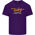 Friday My Second Favorite F Word Mens Cotton T-Shirt Tee Top Purple