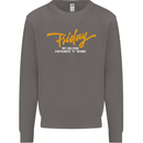 Friday My Second Favorite F Word Mens Sweatshirt Jumper Charcoal