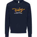 Friday My Second Favorite F Word Mens Sweatshirt Jumper Navy Blue