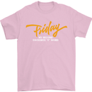 Friday My Second Favorite F Word Mens T-Shirt Cotton Gildan Light Pink