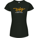 Friday My Second Favorite F Word Womens Petite Cut T-Shirt Black