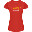 Friday My Second Favorite F Word Womens Petite Cut T-Shirt Red