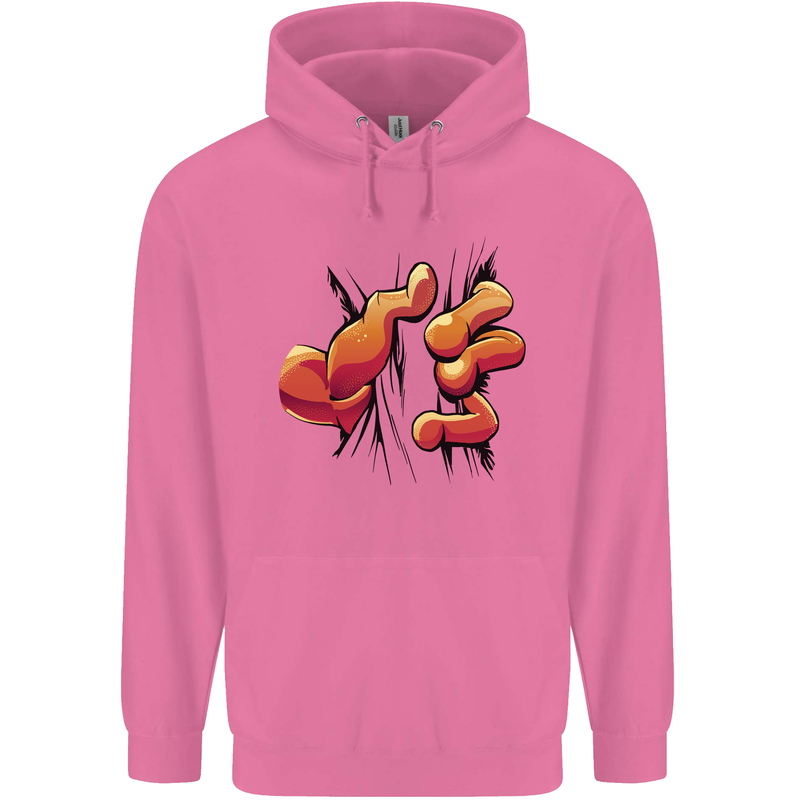 Frog Hand Scrunching Material Childrens Kids Hoodie Azalea