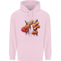 Frog Hand Scrunching Material Childrens Kids Hoodie Light Pink