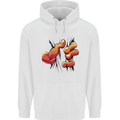 Frog Hand Scrunching Material Childrens Kids Hoodie White