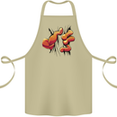 Frog Hand Scrunching Material Cotton Apron 100% Organic Khaki
