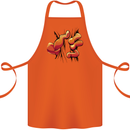 Frog Hand Scrunching Material Cotton Apron 100% Organic Orange
