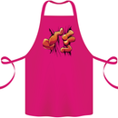 Frog Hand Scrunching Material Cotton Apron 100% Organic Pink