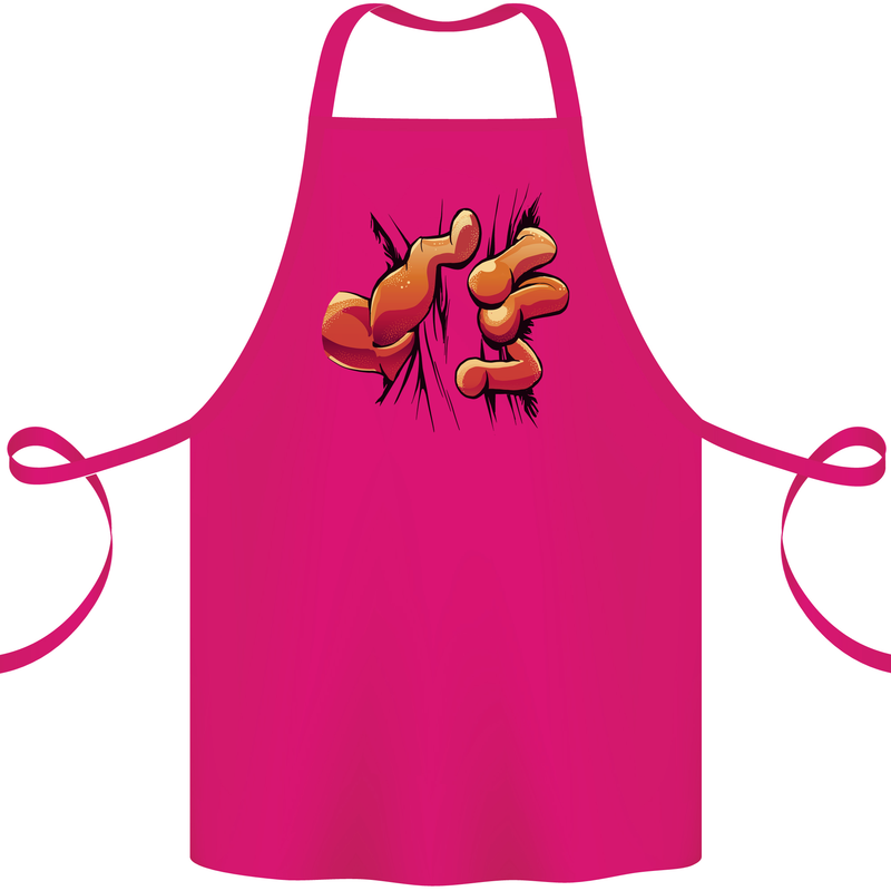 Frog Hand Scrunching Material Cotton Apron 100% Organic Pink