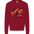 Frog Hand Scrunching Material Kids Sweatshirt Jumper Red
